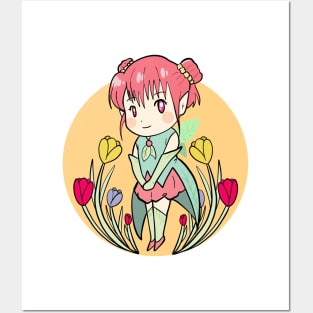 Chibi Anime Girl Fantasy Fairy Posters and Art